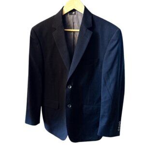 JF J.Ferrar Navy Pinstripe Wool Blazer 38S Modern Fit NWT